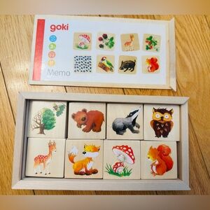 Goki Wooden Memo Matching Game - Natural Wood